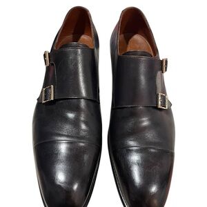 Santoni Men’s Double Monk Strap Dress Shoes – Size 10.5